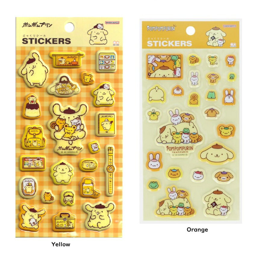 Rakuten - サンリオキャラクターズ 　ぷっくりシール　シール　ポムポムプリン　シール　 サンリオシール　シール　　デコシール 】サンリオ　ポムポムプリン