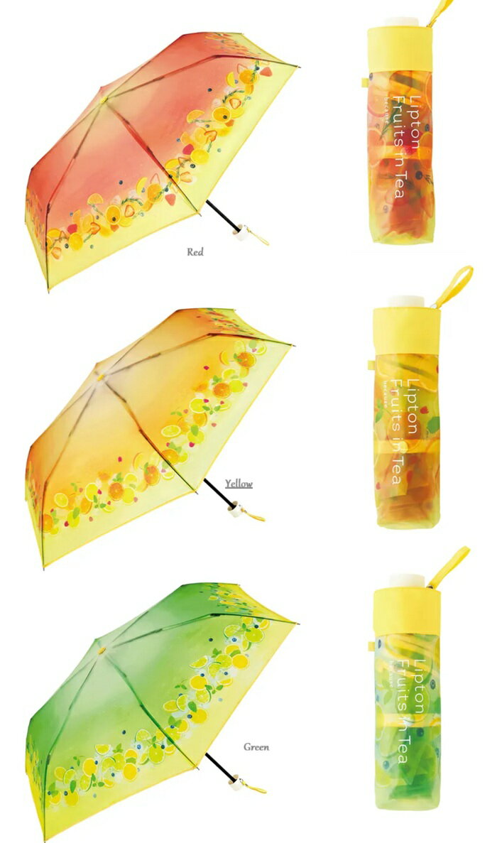 【 リプトン 傘　because　折傘　コンパクト　雨傘　折りたたみ傘　かさ　袋　雨具】リプトン クリアアンブレラのサムネイル