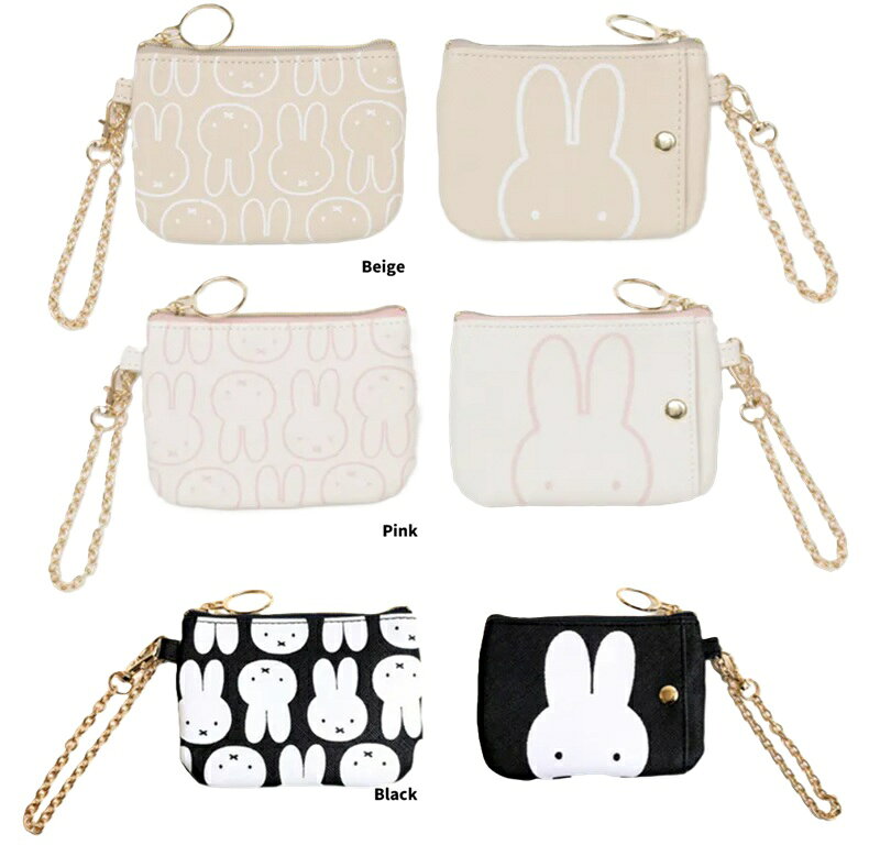 樂天商城 - ミッフィー パスケース 　パスケース　定期入れ　カード入れ　免許入れ　会員証入れ　ICカードケース 】ミッフィー コイン＆パスケース フェイスモチーフ