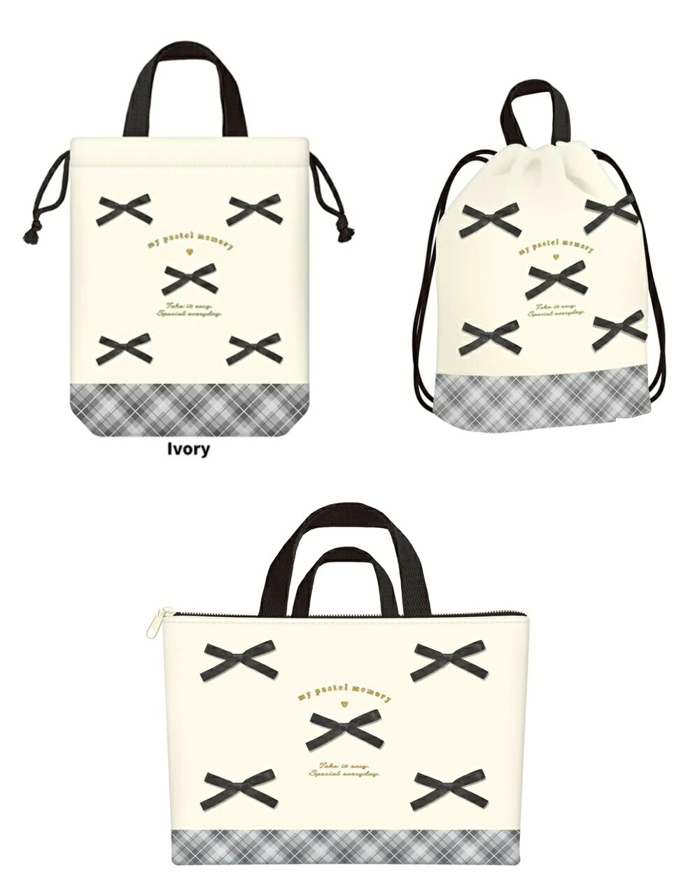 樂天商城 - レッスンバッグ セット　女の子　リボン付き　レッスンバッグ　シューズバッグ　ナップザック　クーリア　レッスンバッグ　3点セット