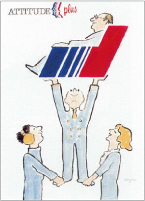 ポスター サヴィニャック「Air France 1986年」savignac