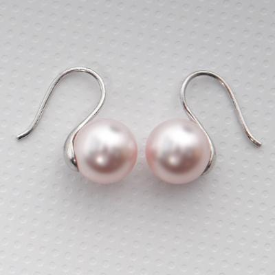 パールピンクピアス-SWAROVSKI社ELEMENTSクリスタルパール