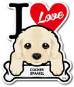 ドッグ ステッカー　COCKERSPANIEL コッカースパニエル I LOVE ステッカー PET-030