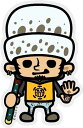 ONE PIECE(ワンピース)×パンソンワークスステッカー トラファルガー・ロー LCS-047 Mサイズ