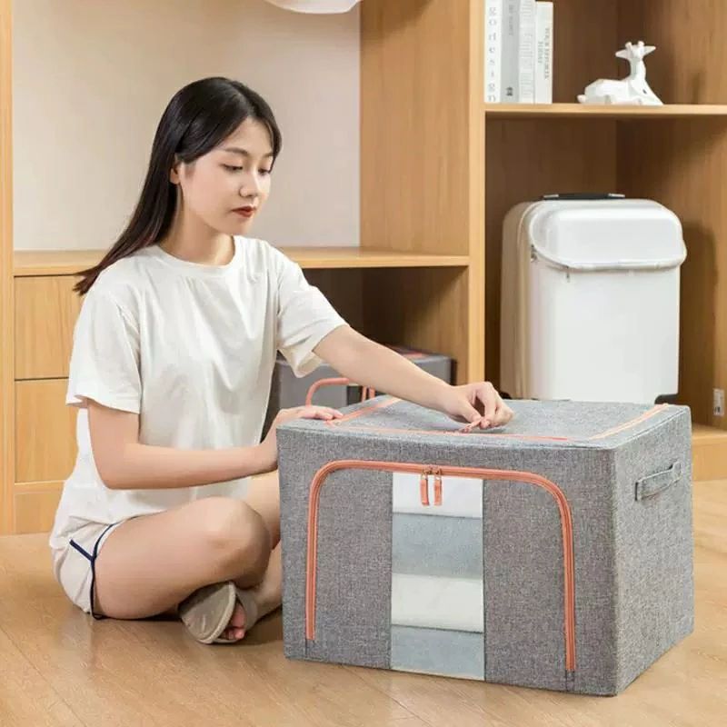 衣類収納袋 収納ボックス 6色選べる 2個セット 66L 収納ボックス 衣類収ケース 窓付き 布団収納袋 不織布 通気性 消臭 折りたたみ ほこり除け 展開 おしゃれ 衣装ケース 洋服 衣替え 衣類収納袋 布 フタ 整理 整頓 掃除 収納 省スペース 大人気