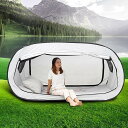 室内用テント プライベート一人用 二人用 避難所用 個室 自動ポップアップ ワンタッチ アウトドア キャンプ用品 子供 大人 洗える 花粉対策 簡易個室 蚊帳(4)