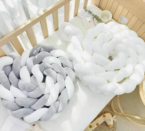ベビーベッドガード 4M 4本編み 3M 5M寝返り防止 クッション ベッドガード クッション 赤ちゃん 寝返り防止クッション クッション サイドガード ノットクッション ベビー ベッドガード ベッドサイド 出産祝い クリスマス プレゼント