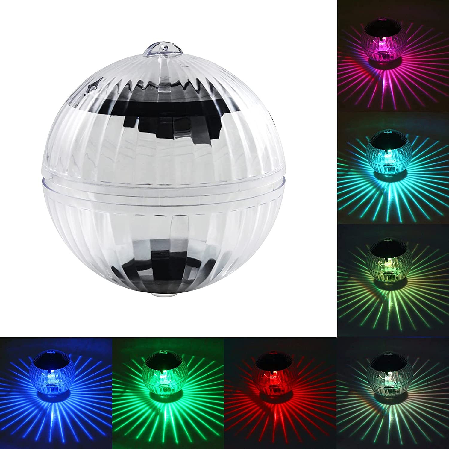 【楽天スーパーSALE】ソーラーフローティング ボールライト LED潜水ライト 7色の変換 水中ライト防水ガーデンライト 浮く 飾りライト プール 池 玄関先 芝生 2個セット