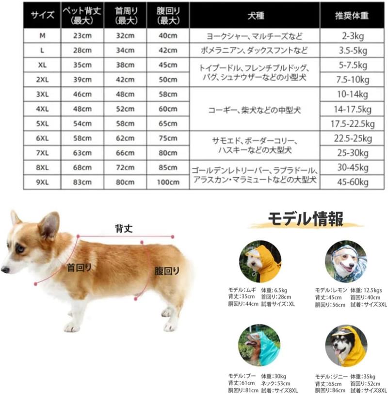 【6%OFFクーポン】犬用レインコート 2WAYペット用レインコート 犬 猫 完全防水 速乾 犬ドッグカッパ ポンチョ 梅雨対策 透明帽子付き 着脱簡単 防水 防雪 防風 通気 軽量 マジックテープ サイズ調節可能 小型犬 中型犬