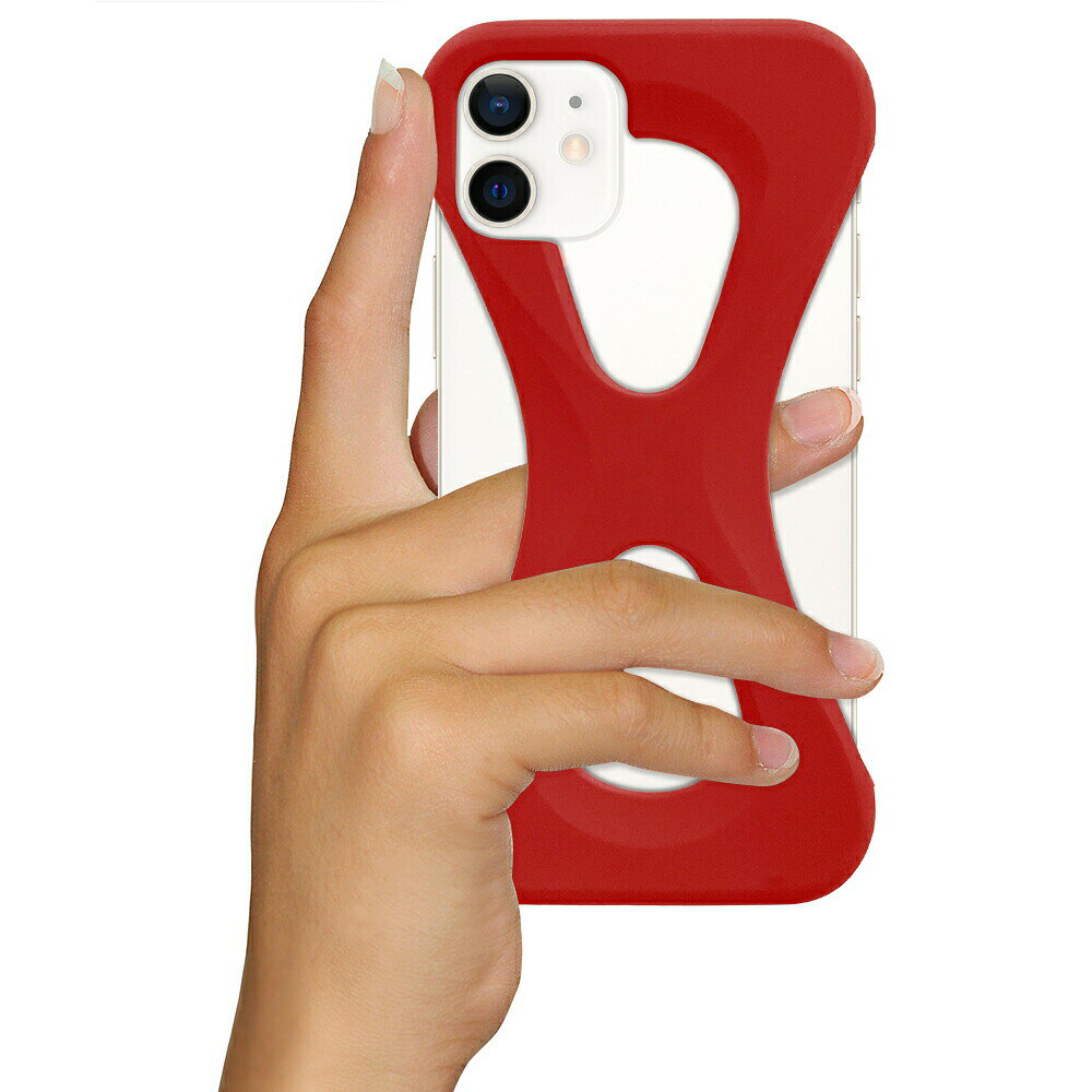 Palmo パルモ スマホケース iPhone12 2020 年発売 ケース 対応 【赤 レッド】グッドデザイン賞 落下防止 耐衝撃 吸収 片手 持ち 米軍MIL規格取得 アイフォン ケース カバー Qi ワイヤレス充電 対応 超軽量 シリコン アンチダスト加工 スマホリング