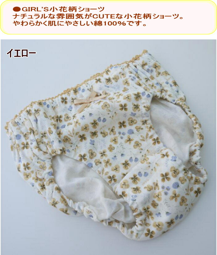 GIRL'S 小花柄 ショーツ（100〜140cm）【ampersand/アンパサンド】キッズ 女の子 ...