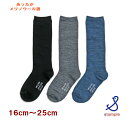 【15%OFF】●メリノウール先丸ハイソックス(16〜25cm)【こちらは2セットで送料無料対象外です】【STAMPLE/スタンプル】薄手シンプル無地靴下/キッ...