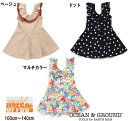 【追跡メール便で送料無料＆30％OFF】GIRL'S水着　フレアカラーワンピース（100〜140cm）【ocean＆ground/オーシャン＆グラウンド】キッズ/子供用/女の子/ガールズ/スイムグッズ/水泳/スイムウエア/無地/ドット/花柄OKOK