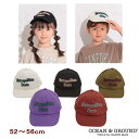 【50％OFF＆定形外郵便送料無料】●METRO POLITAN ベースボールCAP（52〜56cm）【Ocean&Ground /オーシャンアンドグラウンド】綿100％ コットン キッズ 子供服 男の子 女の子 帽子 キャップ ロゴ OKOK