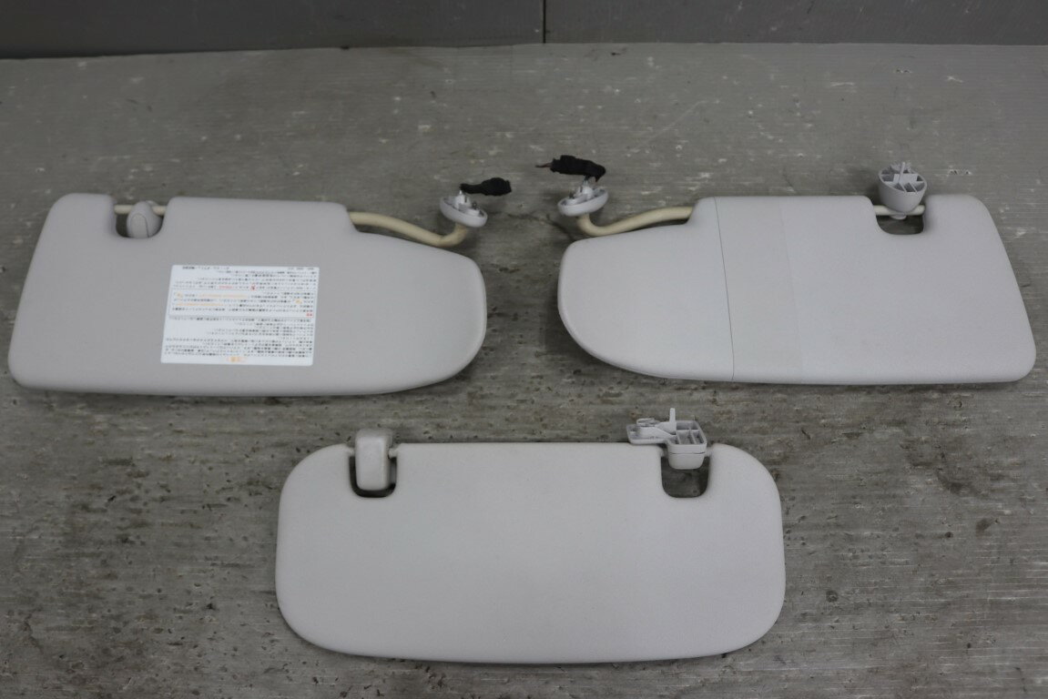 BMW ミニ クーパー(R50 RA16) 純正 サンバイザー バニティミラー付 3点セット p060315 中古20260115