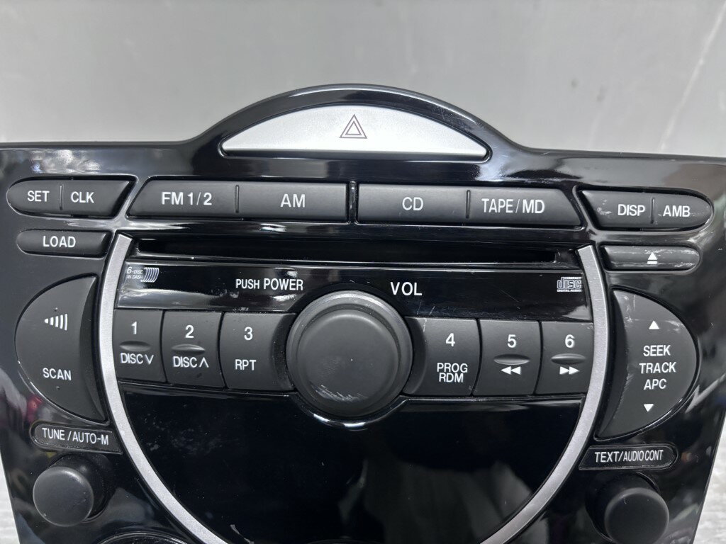 マツダ RX-8 TypeS 6MT 前期(SE3P) 純正 6連CDチェンジャー オーディオデッキ エアコンスイッチ F157 66 DSXA p060351 中古20260116