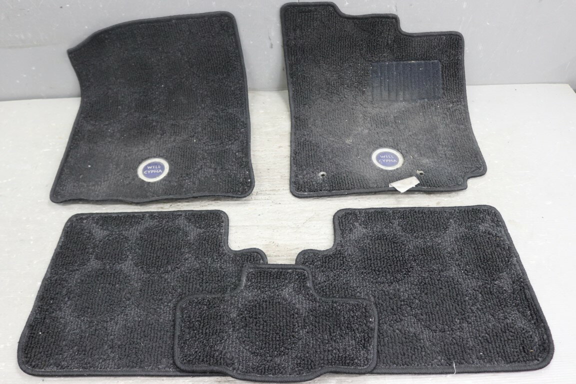トヨタ WiLL Cypha ウィルサイファ 1.3L 2WD(NCP70) 純正 破損無 フロアマット 1台分セット p060334 中古20260116