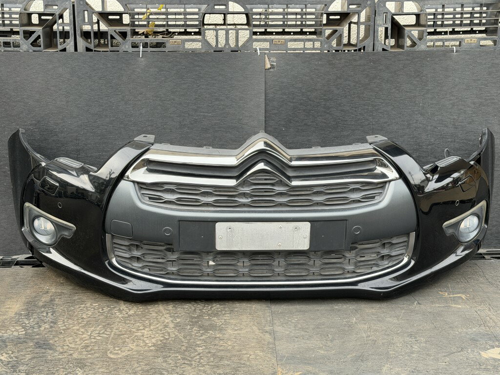 シトロエン DS4 純正 破損無 フロントバンパー 黒 ブラック系 Fバンパー FE876696YA p060371 中古20260119