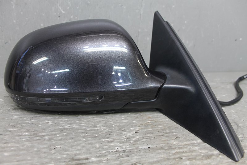 Audi A4 アバント 右H 前期 (8KCDH 8K) 純正 右 ドアミラー 電格 10P 10ピン ウィンカー 黒 ブラック 20931 p044204 中古20240314