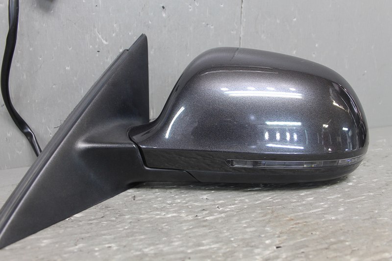 Audi A4 アバント 右H 前期 (8KCDH 8K) 純正 左 ドアミラー 電格 10P 10ピン ウィンカー 黒 ブラック 20931 p044205 中古20240314