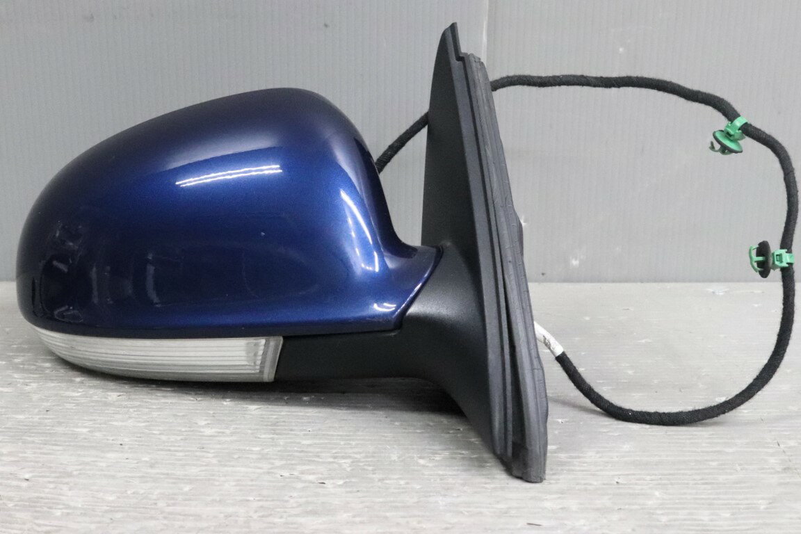 Rakuten - VW ゴルフ ヴァリアント(1T) 純正 破損無 動作保証 右 ドアミラー 電格 9P 9ピン ウィンカー ヒーター ウェルカムランプ ネイビー系 右 ミラー サイドミラー p052494 中古20250205