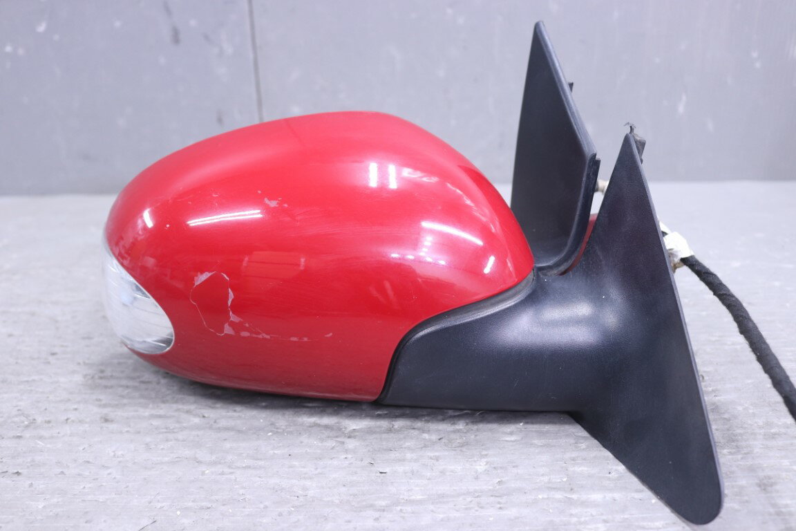 VW ニュービートル 2.0 右H 後期(9CAZJ 9C) 純正 破損無 動作保証 右ドアミラー 電格 9P＋2P 9ピン＋2ピン ウィンカー ヒーター付 レッド系 赤系 サイドミラー 右 ミラー p060743 中古20260207