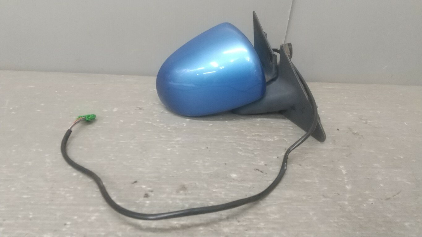 乐天商城 - VW ニュービートル 2.0 右H 前期(9C) 純正 破損無 動作保証 右 ドアミラー 5P 5ピン ブルー系 p053039 中古20250228
