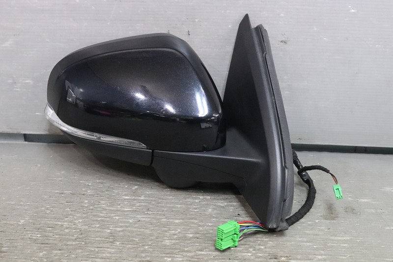 ボルボ V60 ドライブe 右ハンドル 前期 Volvo(FB4164T) 純正 右 ドアミラー 電格 14P+2P 14ピン+2ピン ウインカー ウェルカムランプ カメラ 黒 ブラック 4305-266 p045514 中古20240422