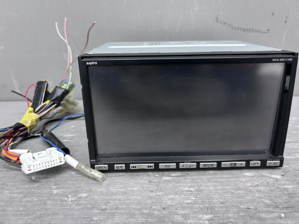 ワゴンR FX 2型(MH23S WFXD-2) 純正 サンヨー 破損無 動作保証 メモリーナビ ナビユニット カーナビ NVA-MS1110R p061252 中古20260311