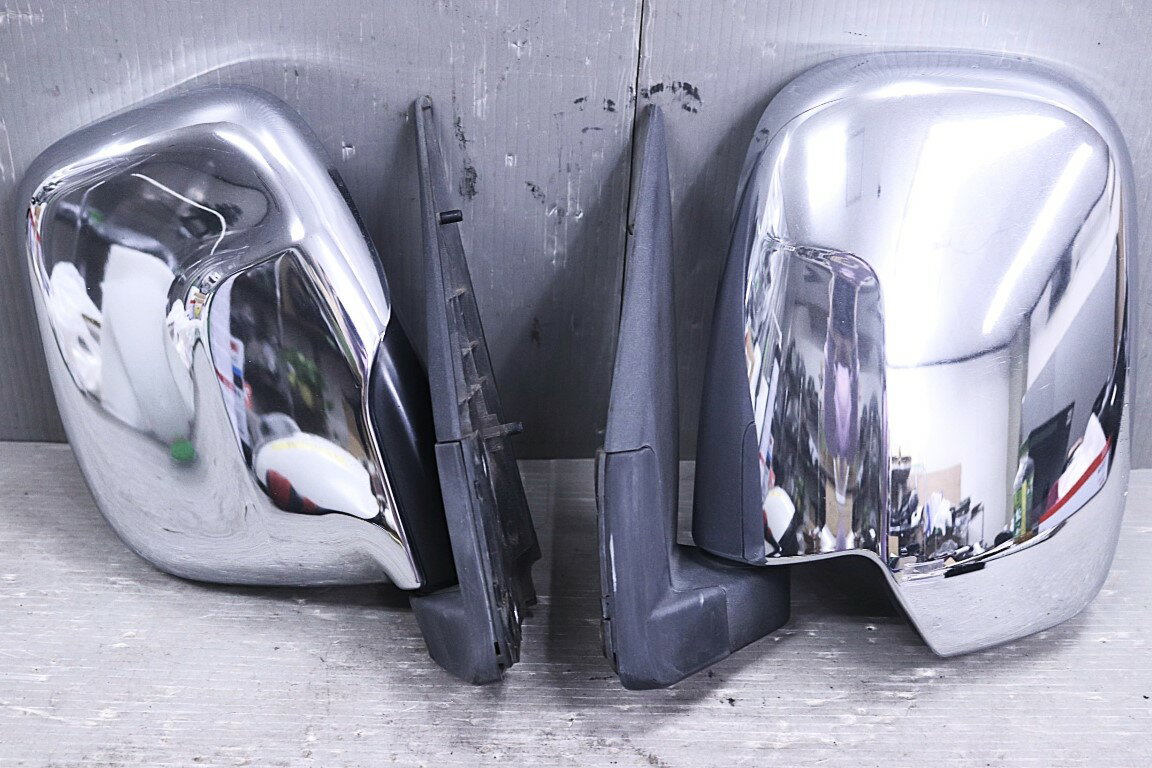 乐天商城 - 三菱 ミニキャブ バン CD ハイルーフ(U61V) 純正 破損無 ドアミラー 手動格納 手動ミラー メッキカバー付 補助ミラー付 左右セット サイドミラー p061287 中古20260312