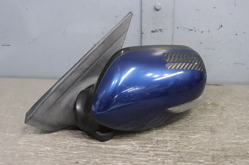 エクシーガ 2.5i-s アルカンターラ B型 前期(YA9) 純正 MITSUBA 破損無 取付OK 左ドアミラー 電格 9P ウィンカー E8H VB10 / 011199 91036YC070 p032452 中古20230414