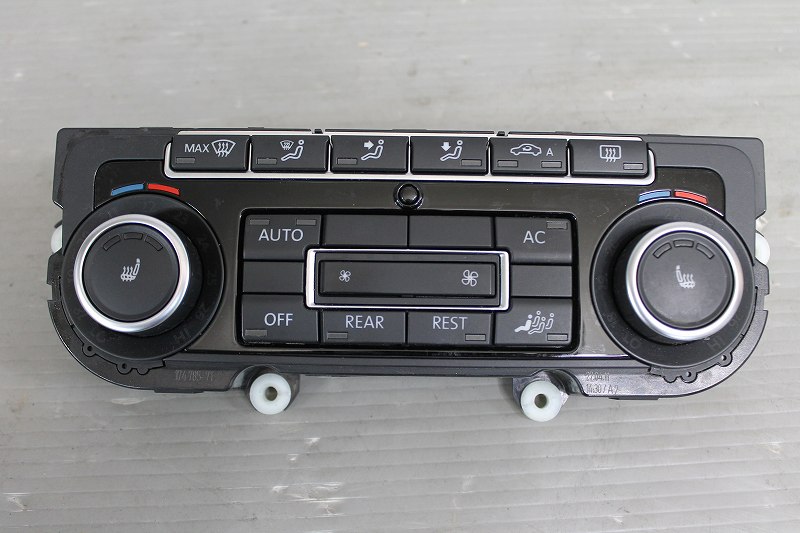 VW シャラン TSI コンフォートライン ブルーモーションテクノロジ 右ハンドル(7NCAV 7N) 純正 フロント エアコンスイッチパネル 5K0 907 044 G p046749 中古20240502