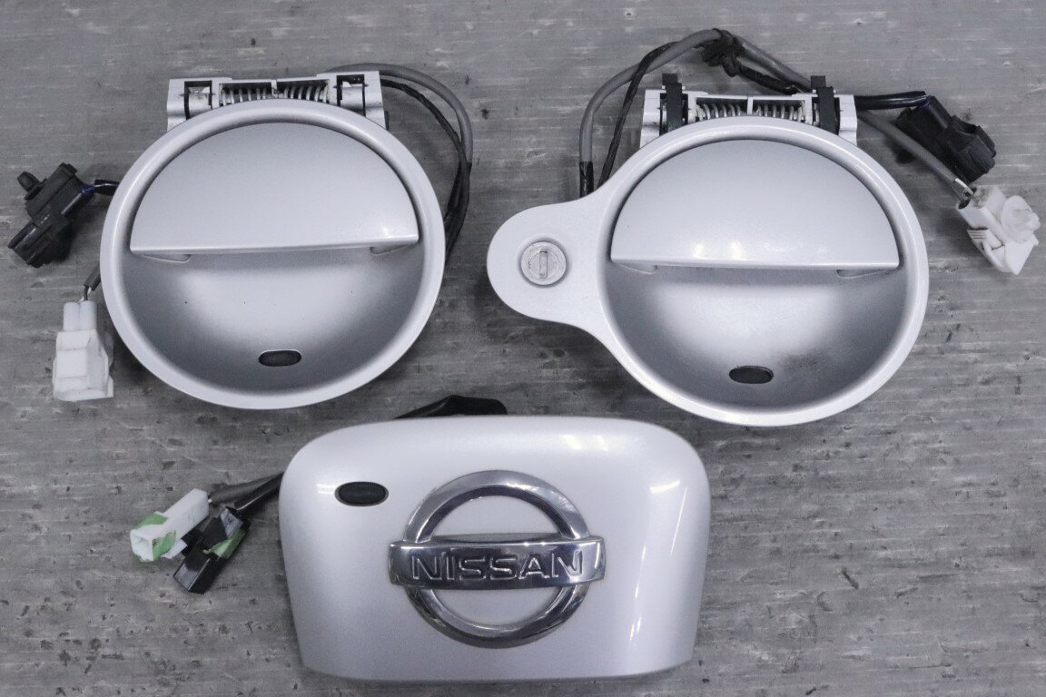 日産 モコ E 前期(MG22S) 純正 破損無 アウターハンドル リクエストスイッチ付 3点セット Z2S p061712 中古20260402