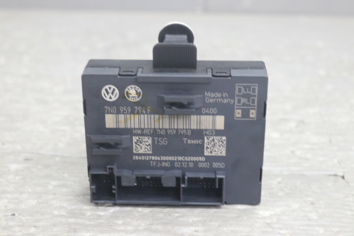 VW シャラン TSI コンフォートライン BMT(7NCAV 7N) 純正 破損無 動作保証 左後 ドアコントロールユニット 左リア 7N0 959 794 F p054766 中古20250504