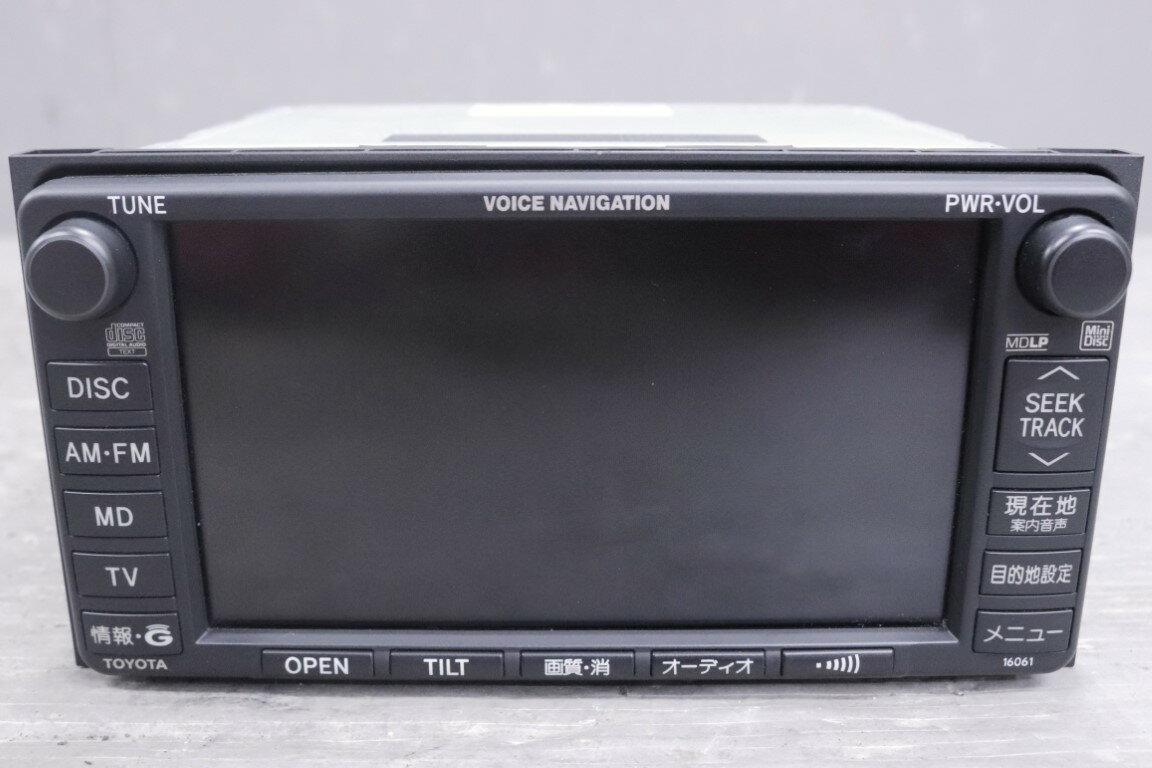 アルファードV 2.4AS プレミアムアルカンターラバージョン 前期(ANH10) 純正 フジツーテン 破損無 動作保証 マルチナビモニター MD CDプレーヤー オーディオデッキ ナビモニター 16061 p061924 中古20260411