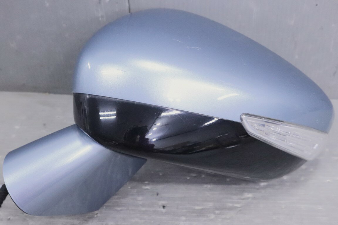 シトロエン DS5 シック 右H(B85F02 B8) 純正 左ドアミラー 電格 6P+4P+4P 6ピン+4ピン+4ピン ウィンカー ウェルカムランプ付 水色系 ブルー系 サイドミラー 左 ミラー 破損無 動作保証 p062056 中古20260416