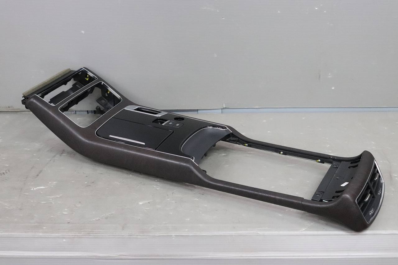 アウディ A8 クワトロ 右H Audi(4HCTGF D4) 純正 破損無 センターコンソール 木目 ウッド 4H0 907 247 ..