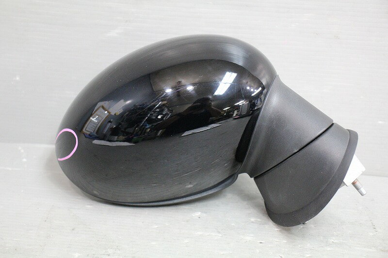 BMW ミニ クラブマン 右ハンドル AT LCI 後期(ZF16 R55 ML16 SU16 R56) 純正 破損無 取付OK 動作保証 右 ドアミラー 電格 7P 黒 ブラック p035638 中古20230719