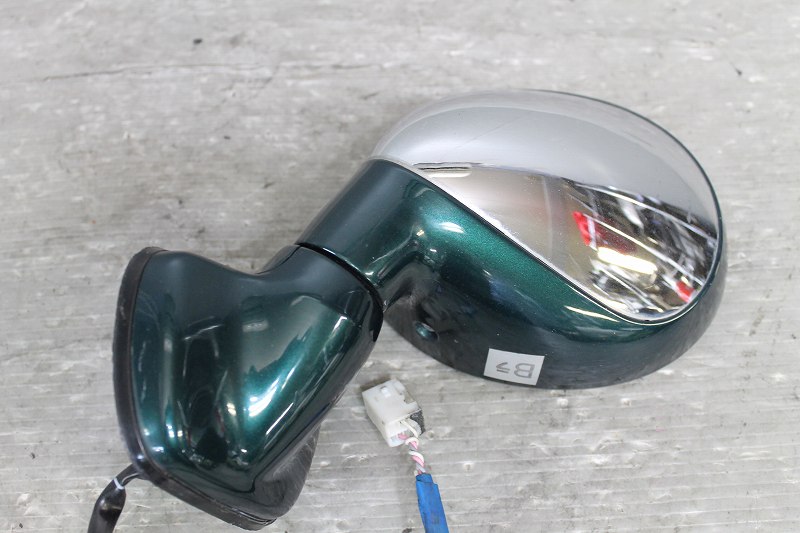 スピアーノ 2型 前期(HF21S) 純正 破損無 取付OK 動作保証 左 ドアミラー 電動ミラー 手動格納 3P メッキ ZY6 丸形 p038429 中古20231011