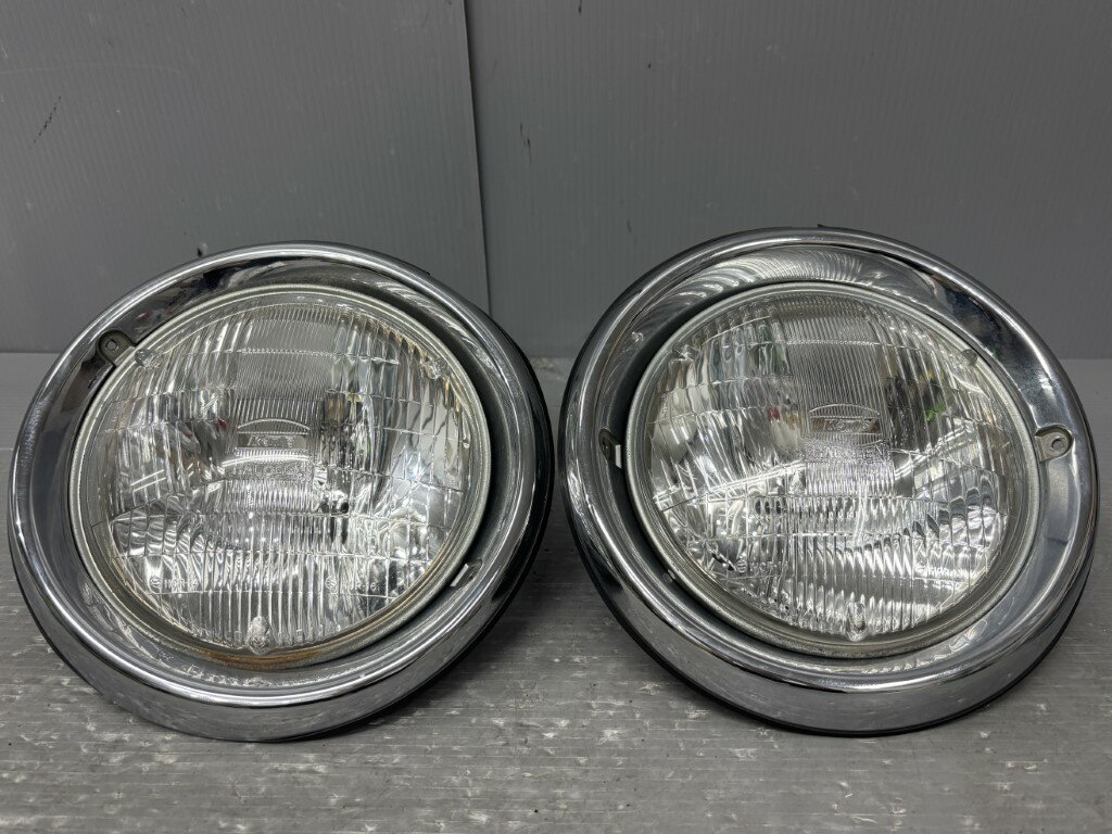 スバル サンバー ディアス ワゴン クラシック C型(TW1 TW1C5MH UEH) 純正 コイト 破損無 ヘッドライト シールドビーム メッキベゼル付 左右セット ヘッドランプ LH6014LH p057801 中古20250910