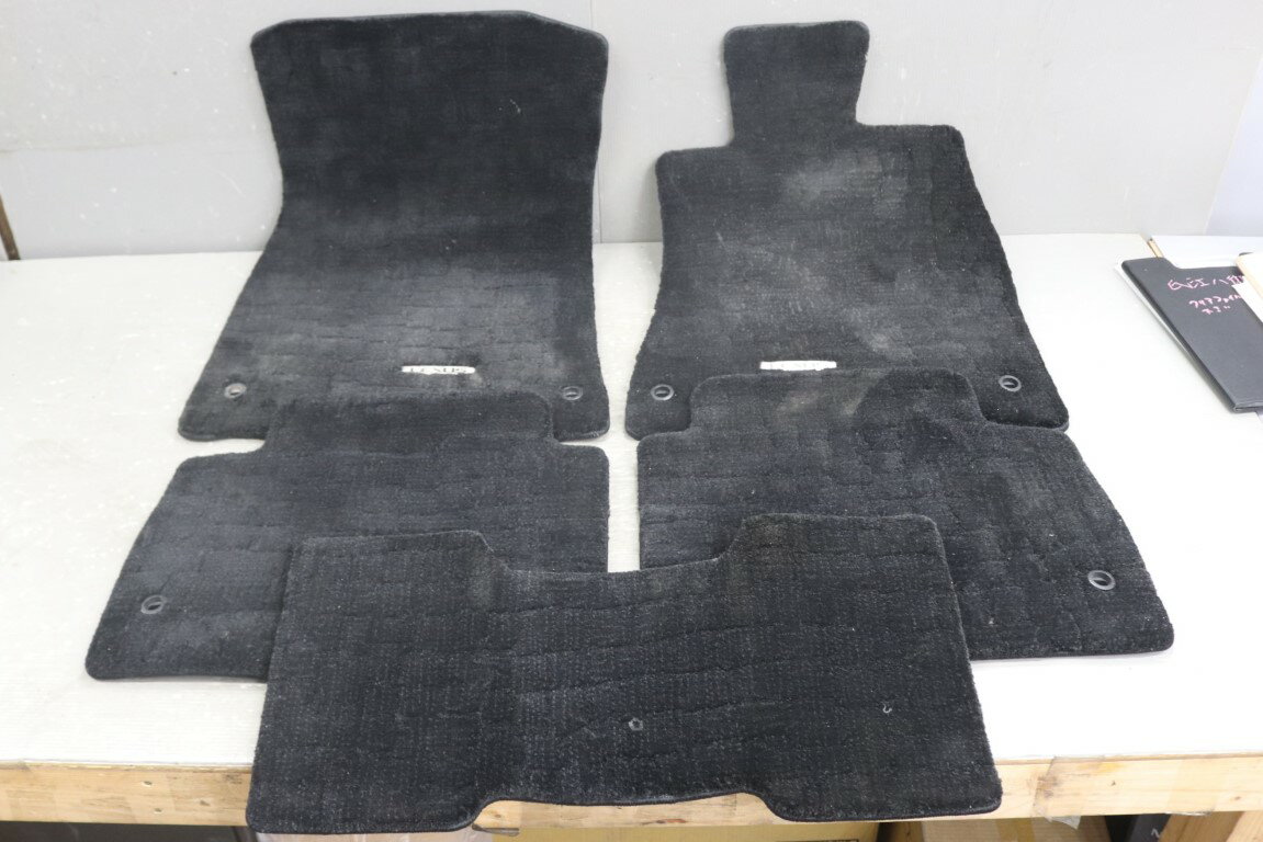 レクサス LS460 Iパッケージ 前期(USF40) 純正 破損無 フロアマット 1台分セット p057943 中古20250917