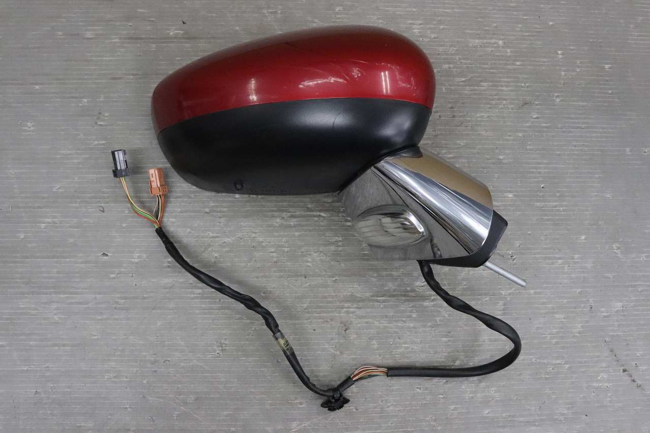シトロエン C3(A55F01) 純正 右 ドアミラー 電格 6P＋5P 6ピン＋5ピン ウィンカー付 レッド系 207156 p049487 中古20241024