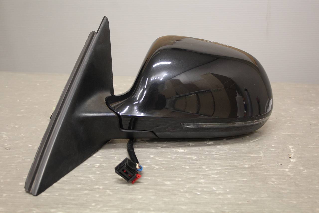 アウディ A4 アバント Audi 右H(8KCDH) 純正 破損無 動作保証 左 ドアミラー 電格 10P 10ピン ウィンカー ヒーター 黒系 左ミラー 18133 p049588 中古20241028