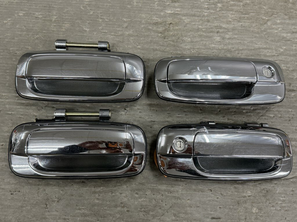 17 クラウン ロイヤルサルーン(JZS171 JZS171-AEPQF) 純正 破損無 動作保証 メッキ アウターハンドル 4個セット p059190 中古20251113