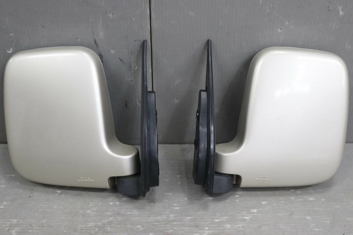 ホンダ バモス L 中期(HM1) 純正 破損無 ドアミラー 手動格納 手動ミラー 左右セット YR526M p059231 ..