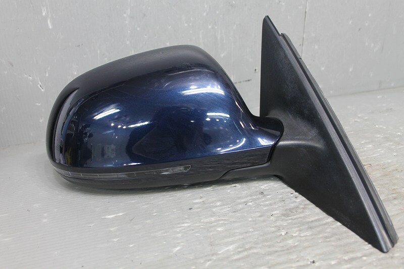 Audi A4 1.8 TSFI セダン 右H 前期 (8KCDH 8K) 純正 右 ドアミラー 電格 10P 10ピン ウィンカー 紺色 ネイビー 20931 p042761 中古20240129