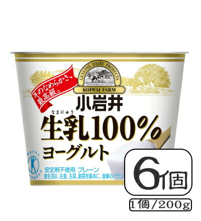 小岩井プレーンヨーグルト生乳100％　200g×6個