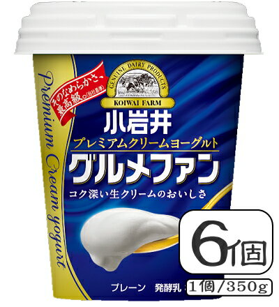小岩井プレミアムクリームヨーグルトグルメファン 350g×6個セット