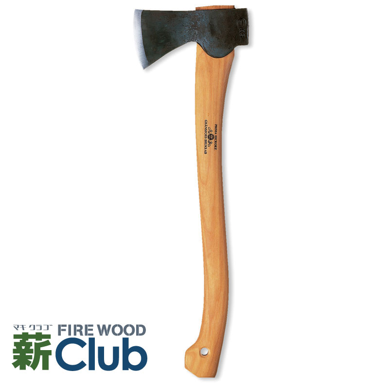 グレンスフォシュ・ブルーク 小型フォレスト 420 スウェーデン鋼の頑強な斧。製作した職人のイニシャル入り。枝払い、樹皮剥きなどに。 アックス