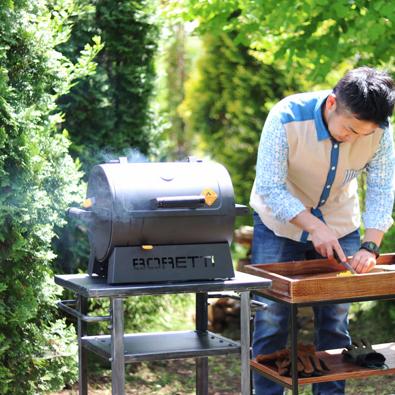 薪クラブのBORETTI ボレッティ TERZO テルツォ【送料無料】イタリア製のハイデザインBBQグリル コンパクトながら本格的なBBQオーブンです｜アングル2